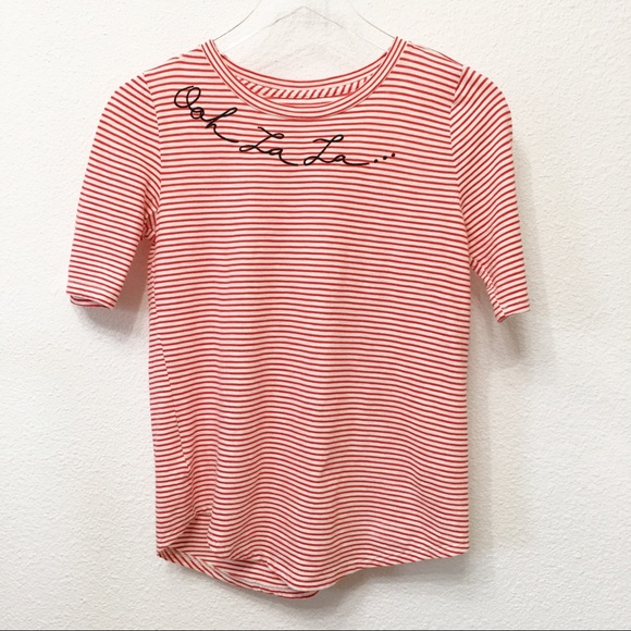 LOFT Tops - Loft Striped Ohh La La Tee
